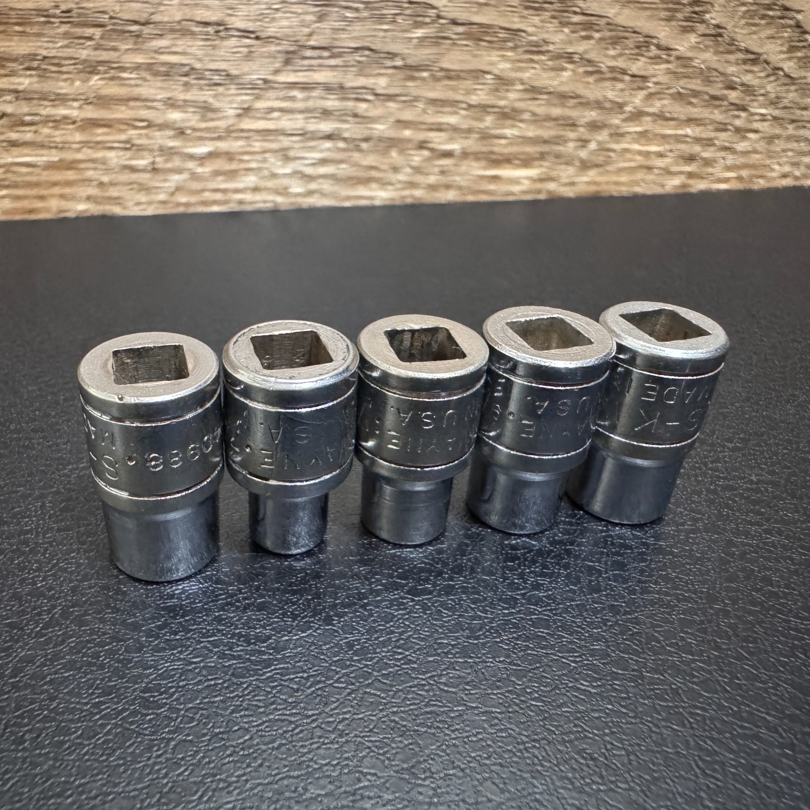 S-K Wayne Tools 1/4 Drive Socket Lot 6PT 7/32 1/4 9/32 5/16 & 8PT 40988 1/4 USA