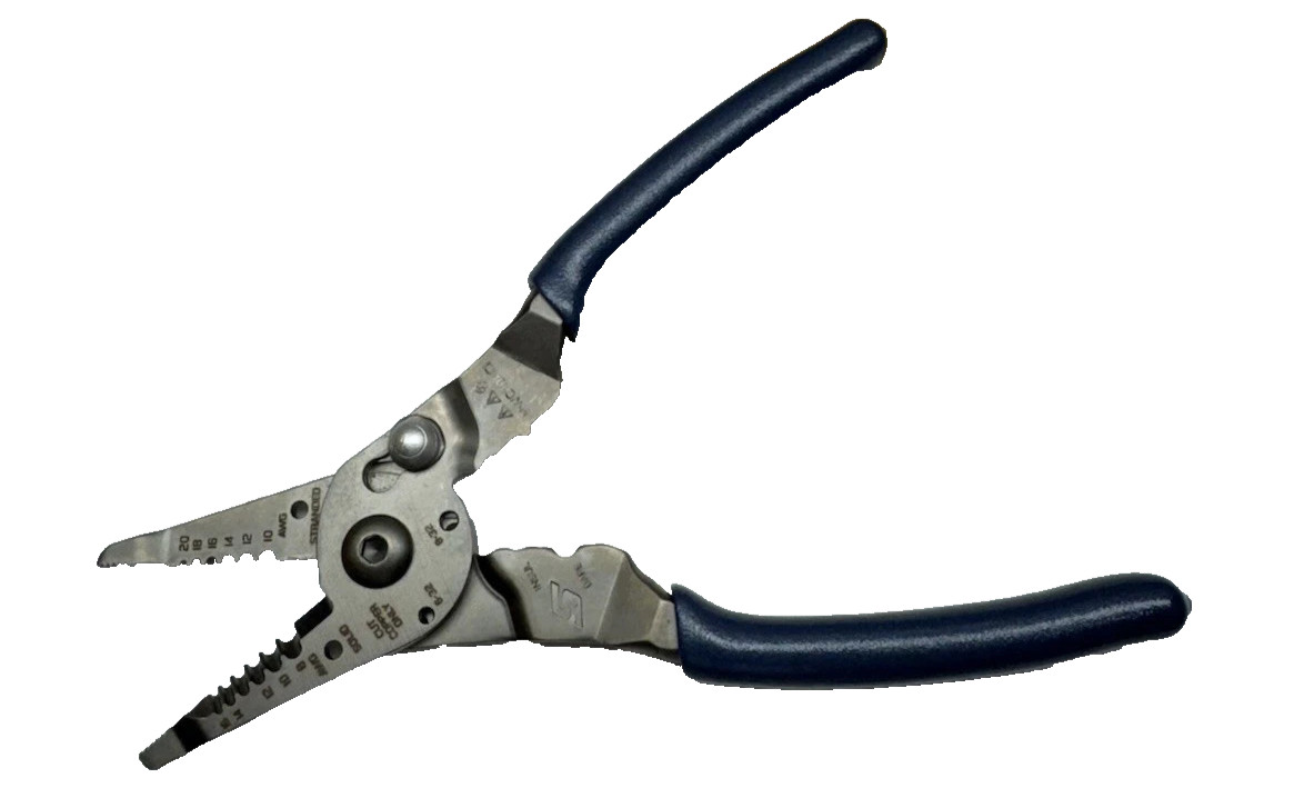 Snap-on Tools POWER BLUE 9″ Wire Stripper / Cutter / Crimper PWCS9ACFMB USA NEW