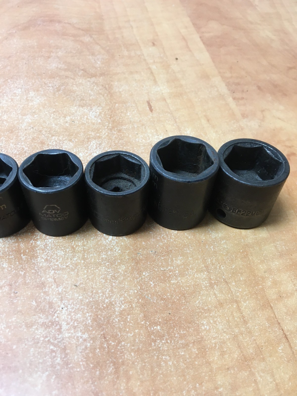 MATCO 13pc 3/8″ Drive Metric Impact Socket Set 10-22MM BP10M6A to BP22M6 w/tray