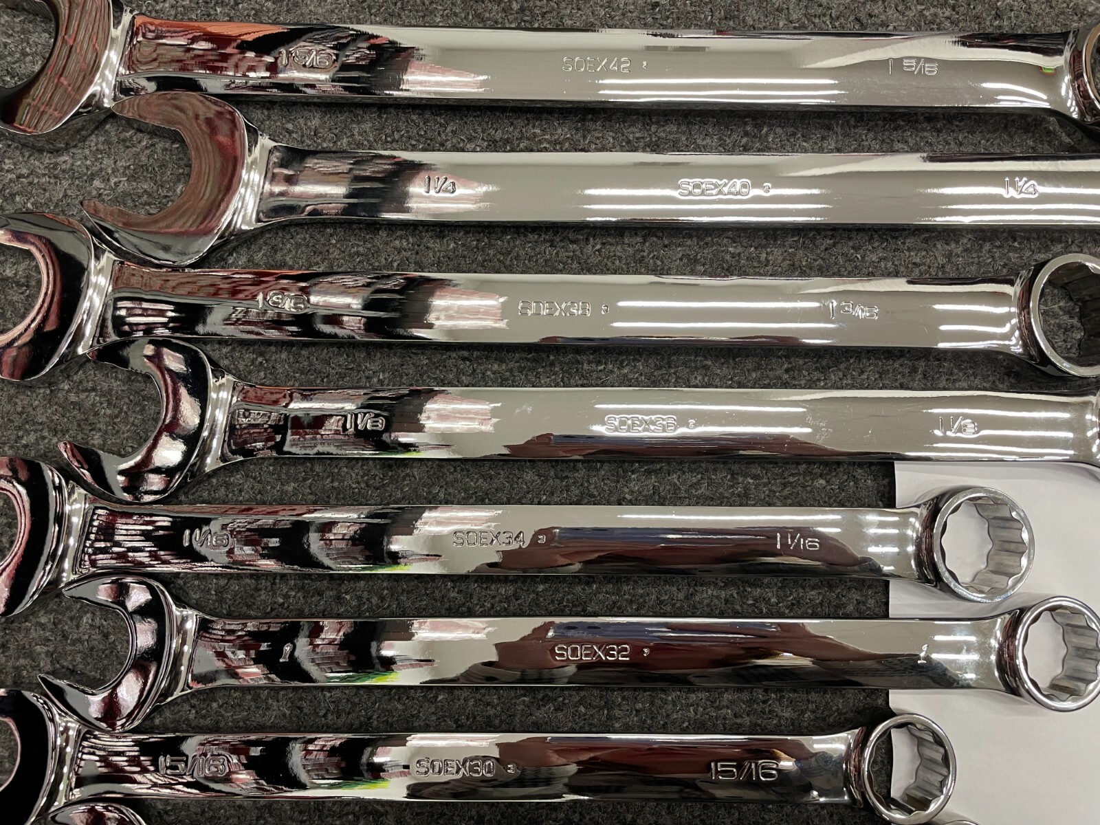 Snap-on Tools USA NEW 38pc SAE & METRIC MASTER Flank Drive Plus Combo Wrench Set