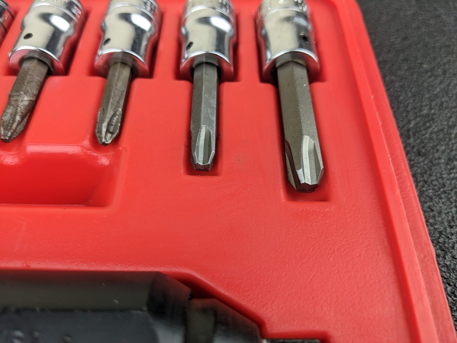 #bp060 Snap On Tools PIT208 EPIT208 3/8” Impact Driver Set 8 pcs with Case