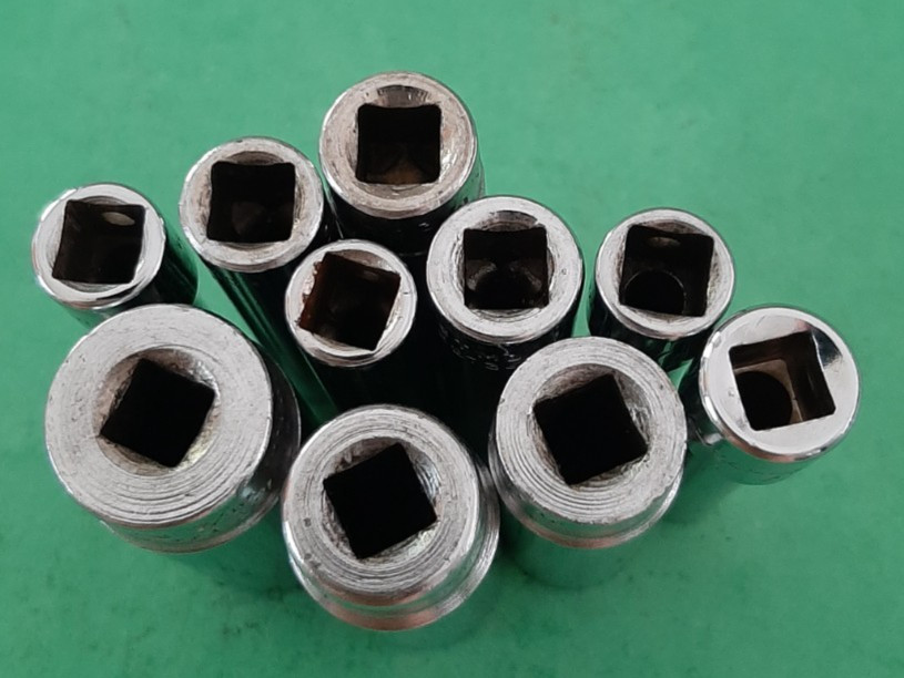 10pc Snap-on Tools USA 1/4″ Drive SAE Deep 12pt POINT Chrome Socket Set READ!!