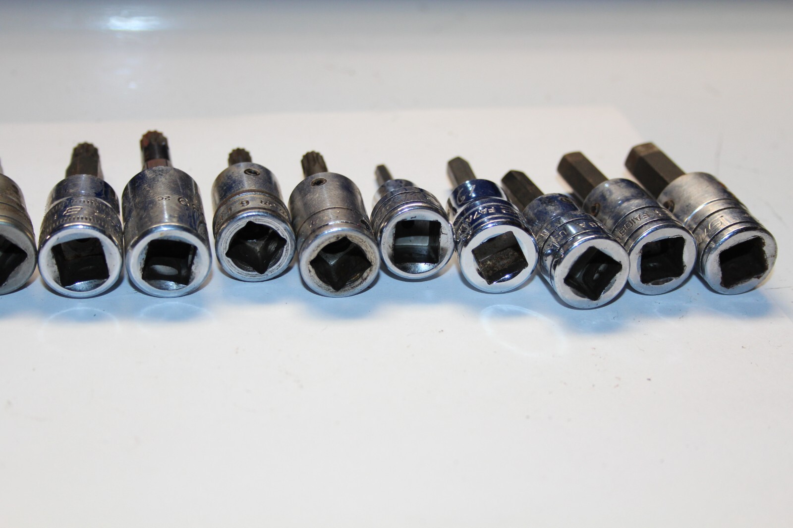 Snap-on Tools 3/8″ DRIVE HEX TORX Triple Square Bit Socket LOT USA 15pcs
