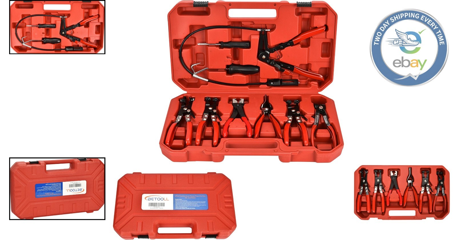 Comprehensive 9pc Hose Clamp Pliers Set – Essential for Auto and Plumbing Work