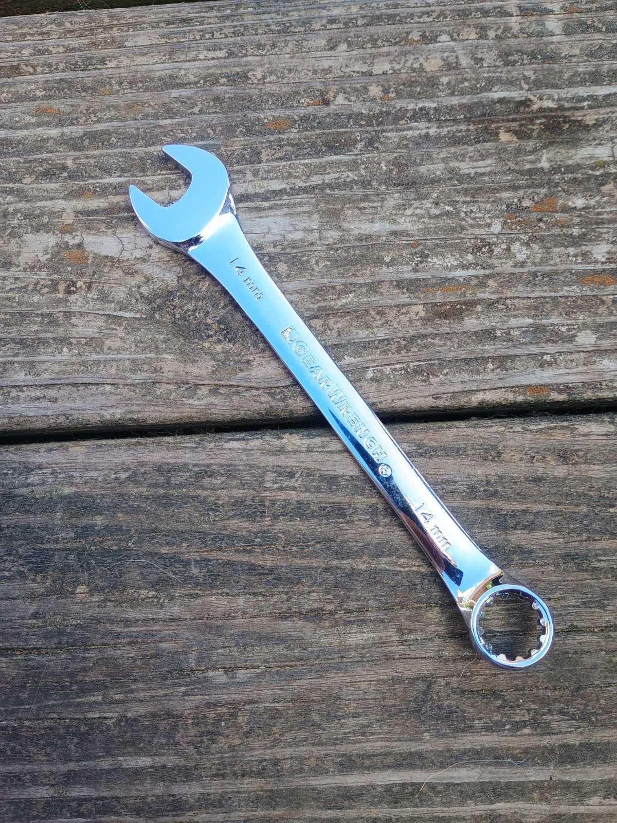 Gear Wrench 14mm Combination Wrench 12 Point Polished Chrome 7.5″ Long
