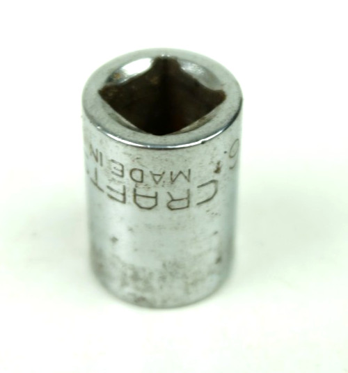 Craftsman -G- 7/16″ 12 Point Shallow Chrome Socket 3/8″ Drive 44332 USA
