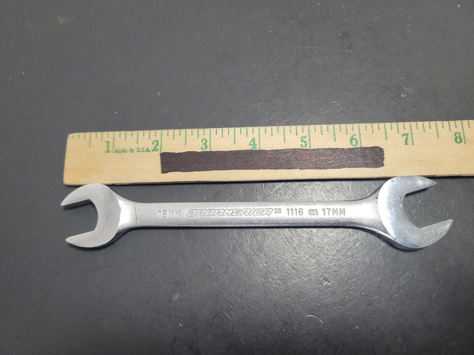 ProAmerica 16mm x 17mm Open End Wrench 1116 Metric USA