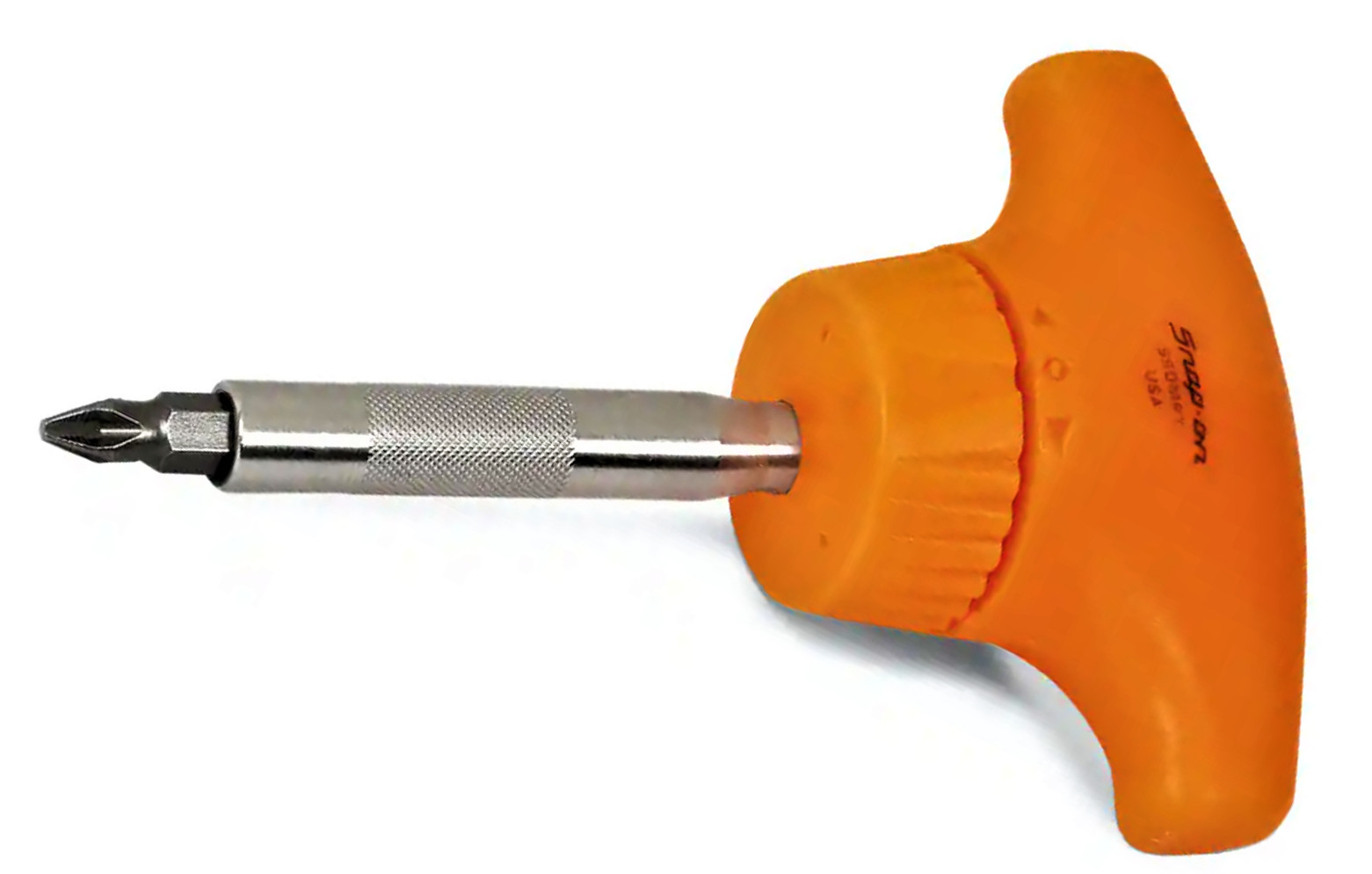 *NEW* Snap-on T-HANDLE Ratcheting Screwdriver, STUBBY ~ SSDMRT1O *ORANGE* NIB!