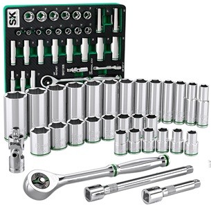 SK Tools USA 01308-216P 31 Piece 3/8″ Drive Metric Standard & Deep Socket Set