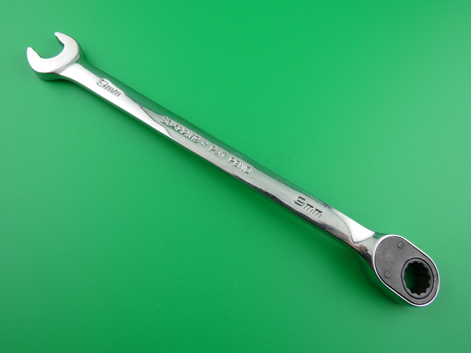 Snap-On USA 9mm Flank Drive Plus Reversible Ratcheting Wrench SOXRRM9