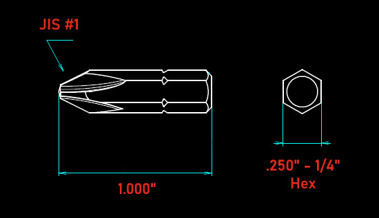 Genuine Vessel JIS #1 #2 #3 Screwdriver Bit Set for Japanese Motorcycle Screws