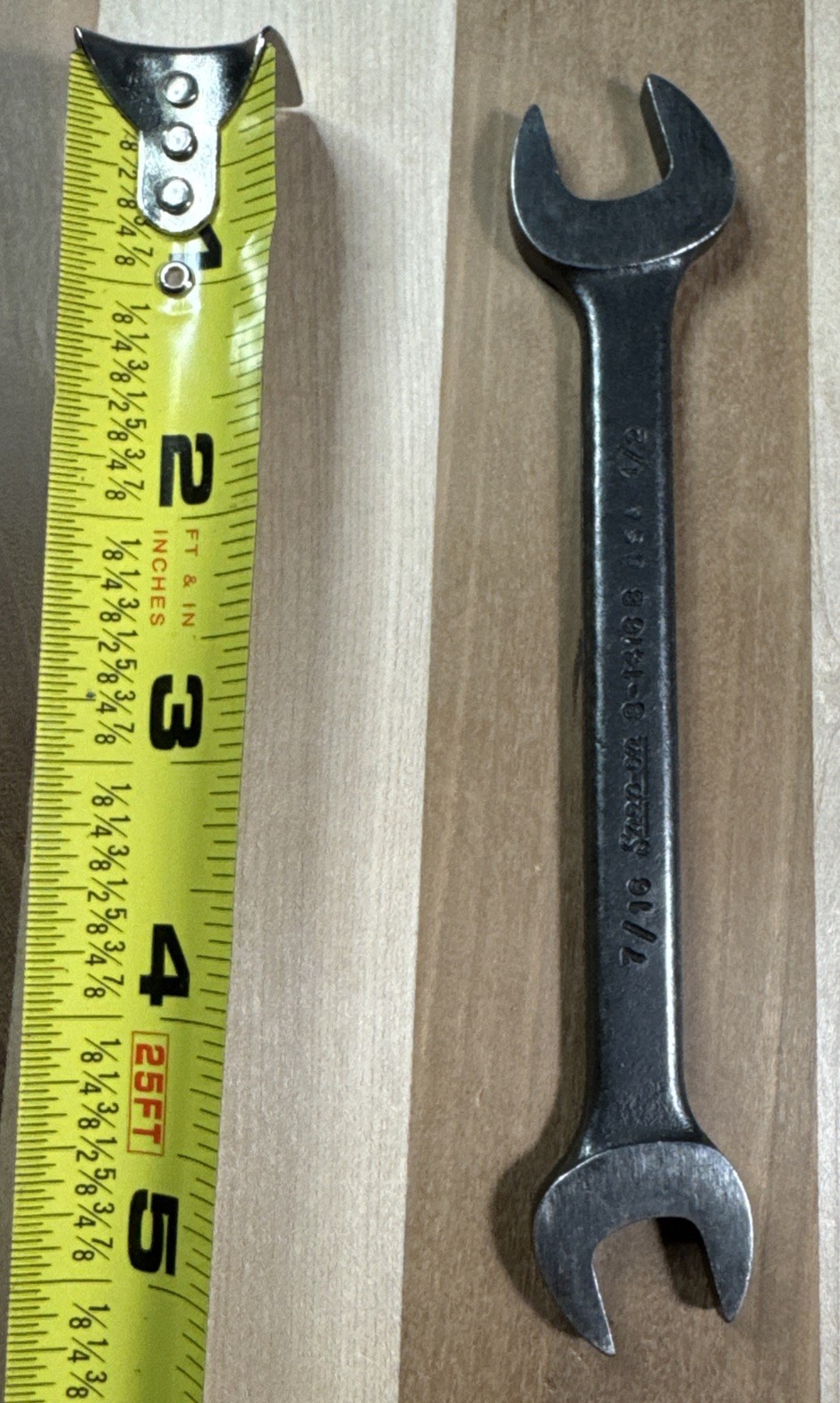 Snap-on 7/16″ x 1/2″ S-1416B Black Industrial Finish Open-end Wrench