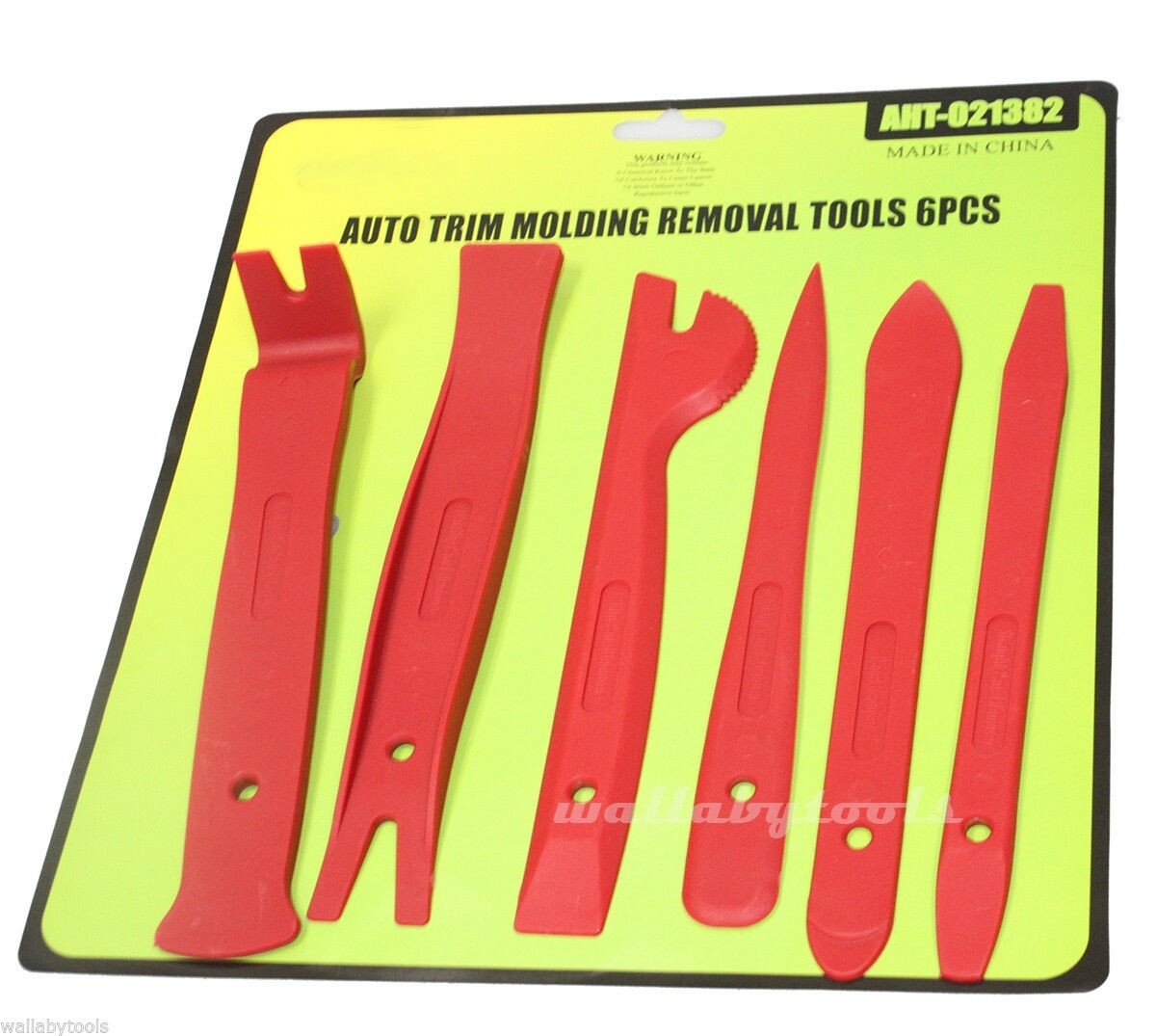 New 6Pcs Auto Door Trim Panel Molding Clip Removal Pry Tools RED