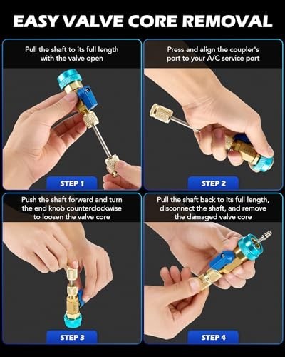 AC Valve Core Removal Tool Kit for R134a R1234yf R22 – Automotive A/C Installer