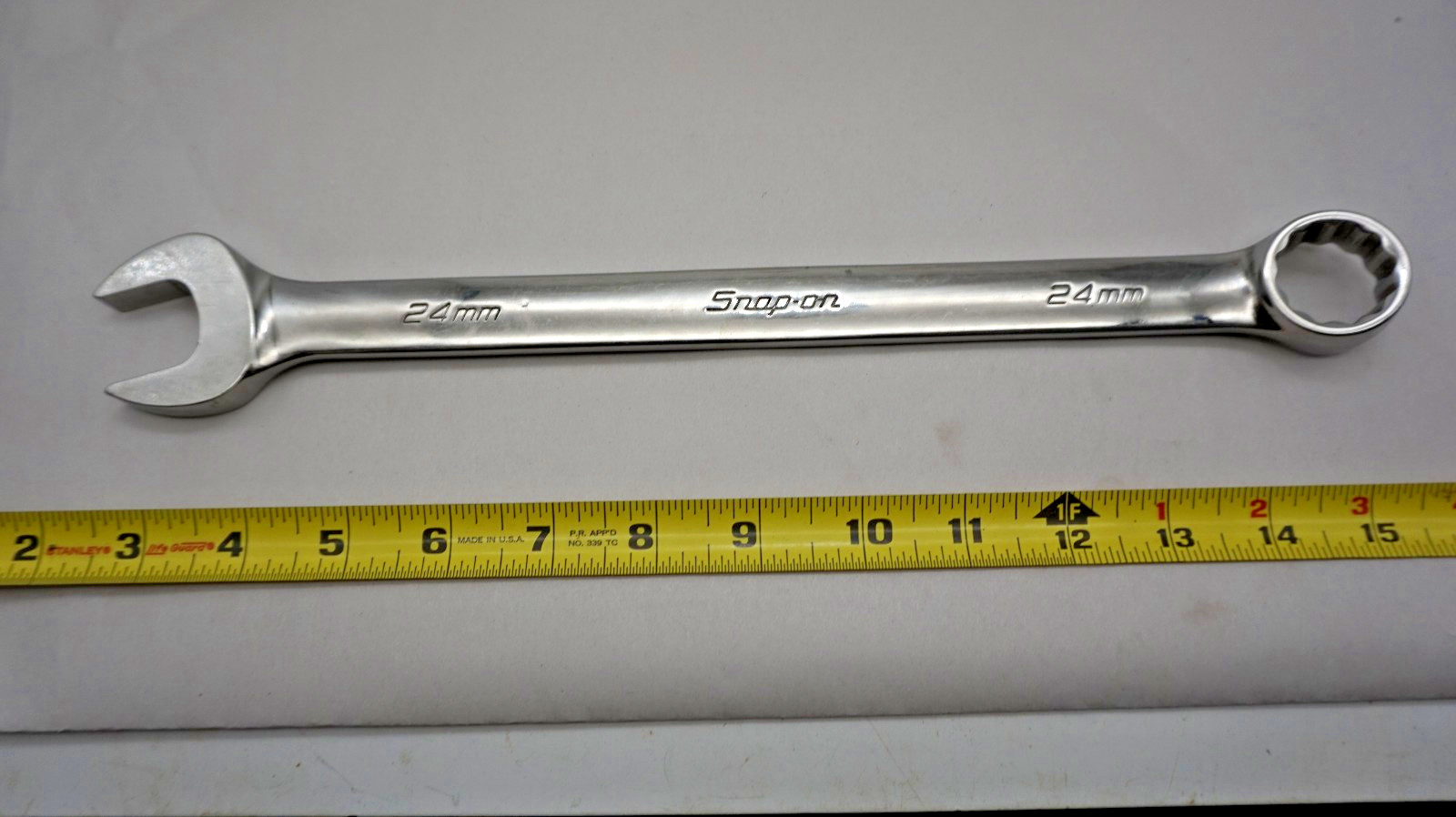 Snap-On 24mm 12-Point Metric Combination Wrench USA OEXM240B Good Condition
