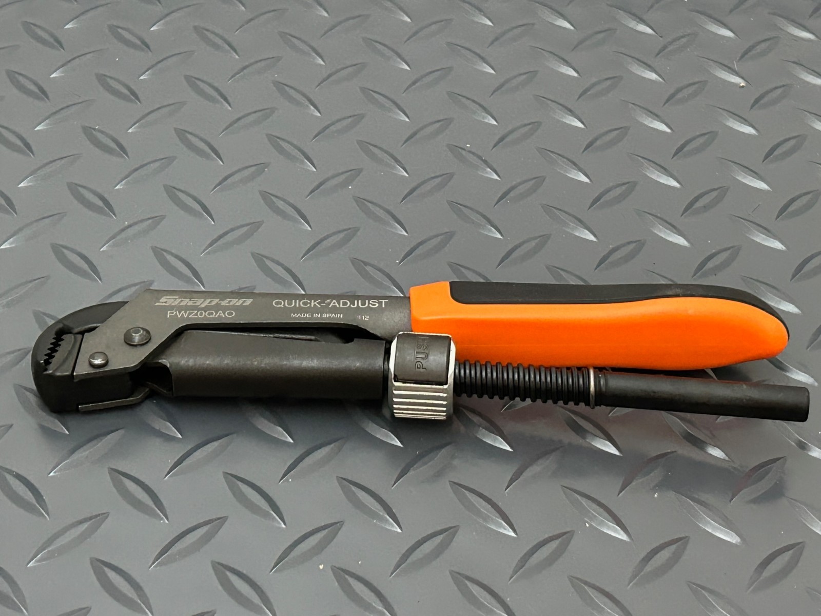 Snap-on Tools Orange 8-5/8″ Soft Grip Quick Adjust Pliers Wrench PWZ0QAO NEW