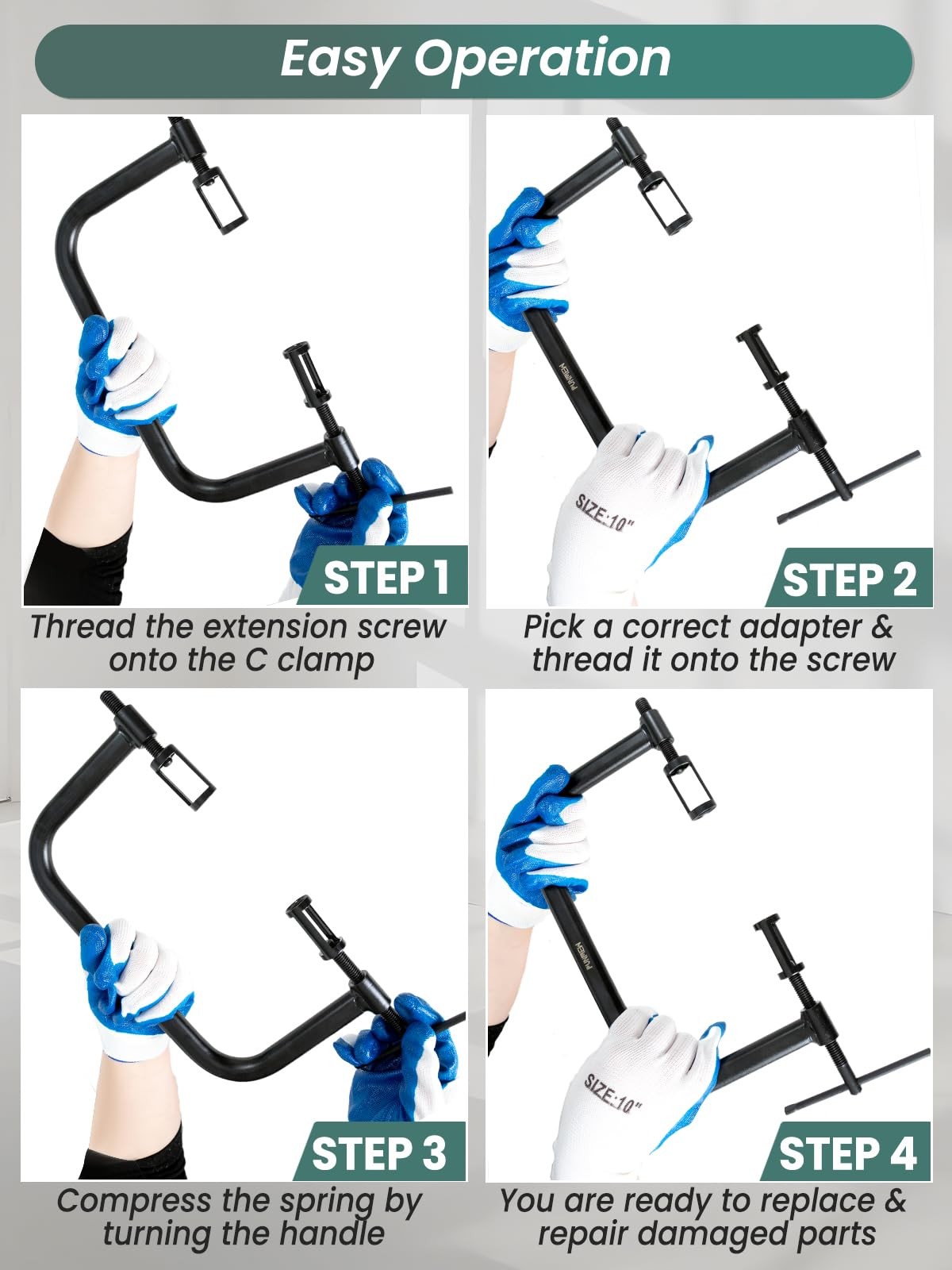 Valve Spring Compressor 10pcs Removal Tool for…
