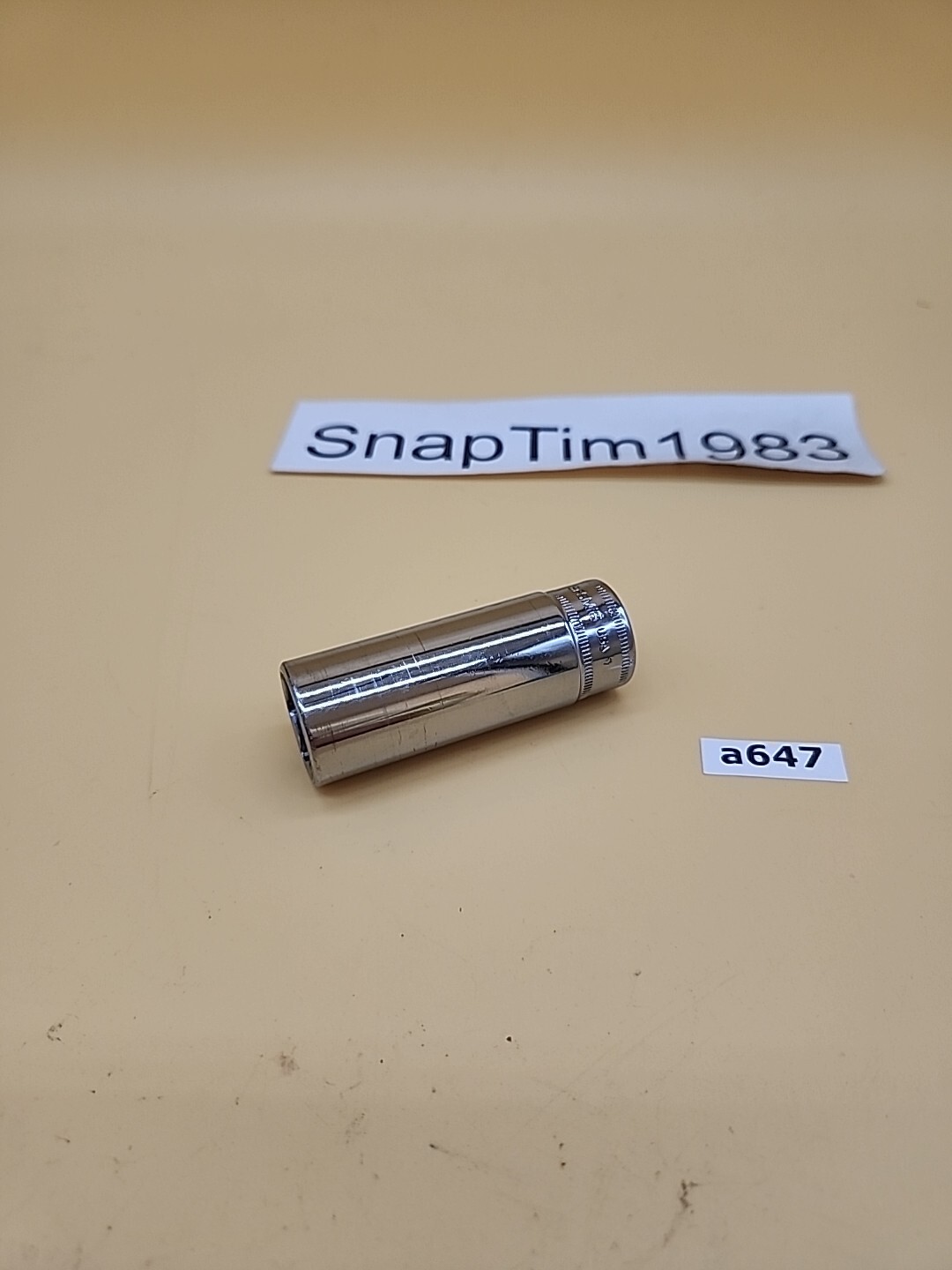 Snap-on Tools Deep Well Chrome Socket 3/8″ Drive 18mm Metric 6-Point SFSM18