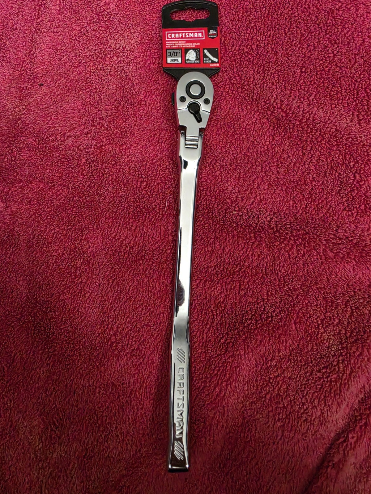 NEW Craftsman 3/8 Bent Handle Flex Head Ratchet 72 Tooth