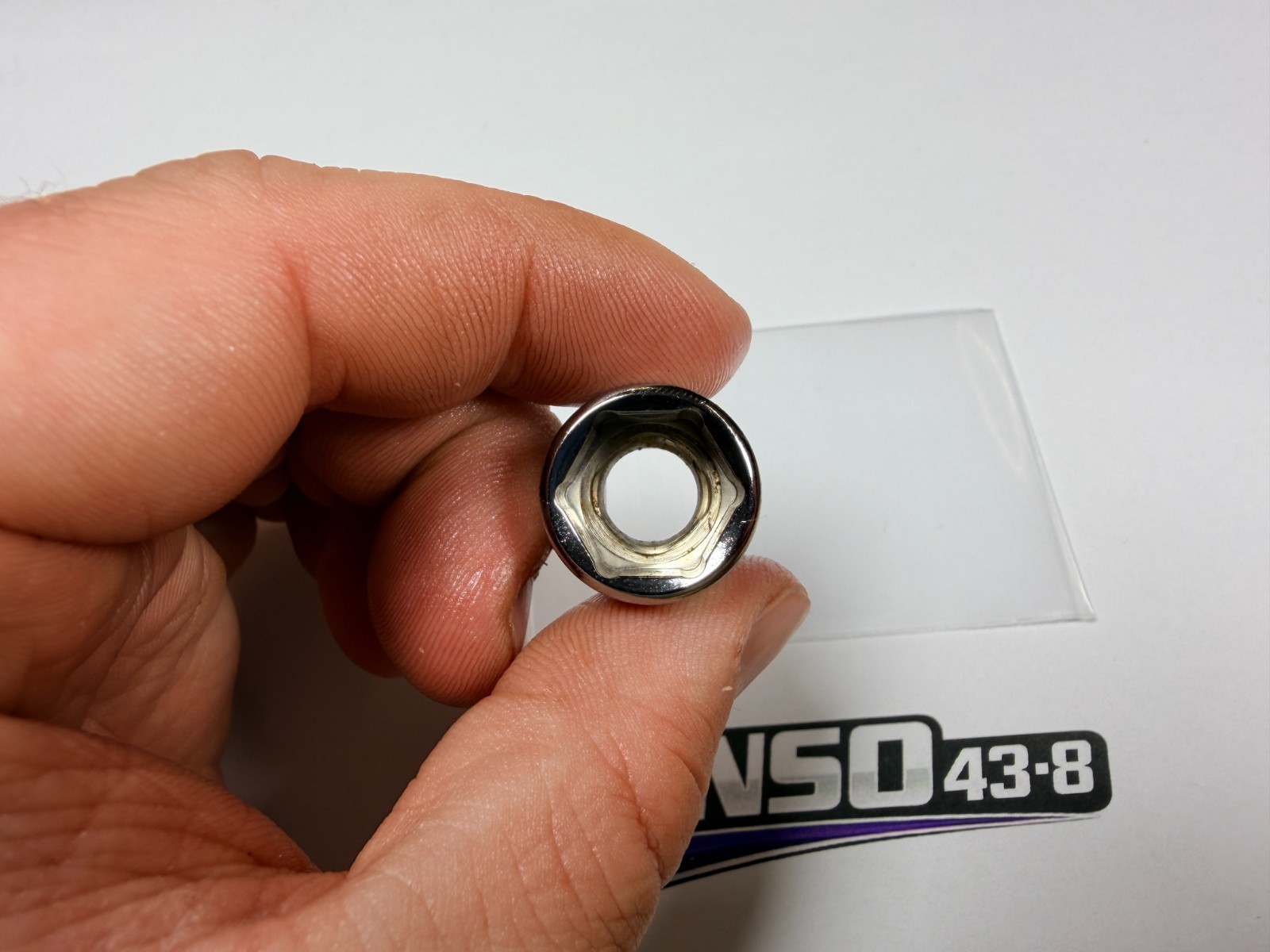 Snap-On Tools USA NEW 3/8″ Drive 13mm Metric 6pt Shallow Chrome Socket FSM131