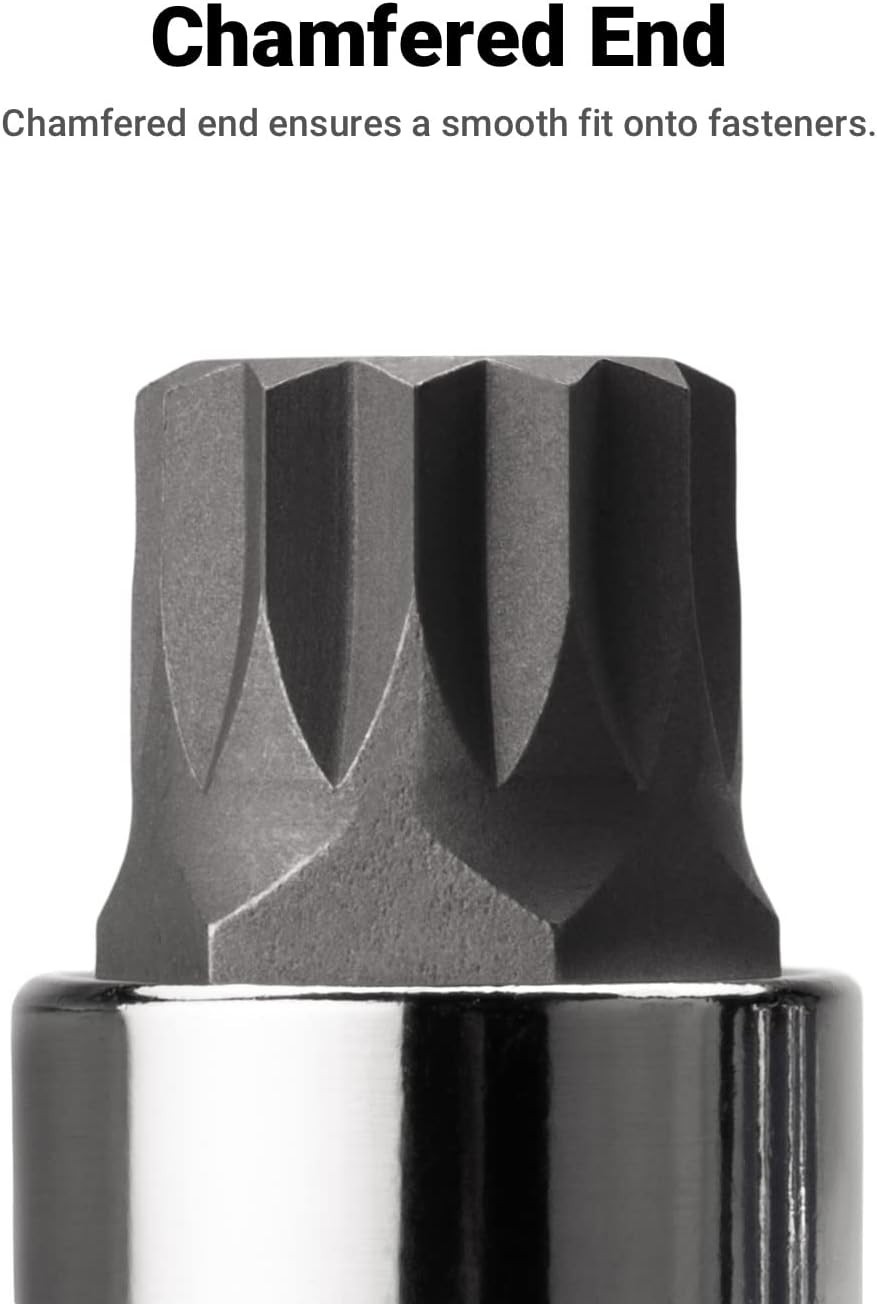 9mm Triple Square Bit Socket – 3/8-In Drive, Chrome Vanadium Steel for Durabi…