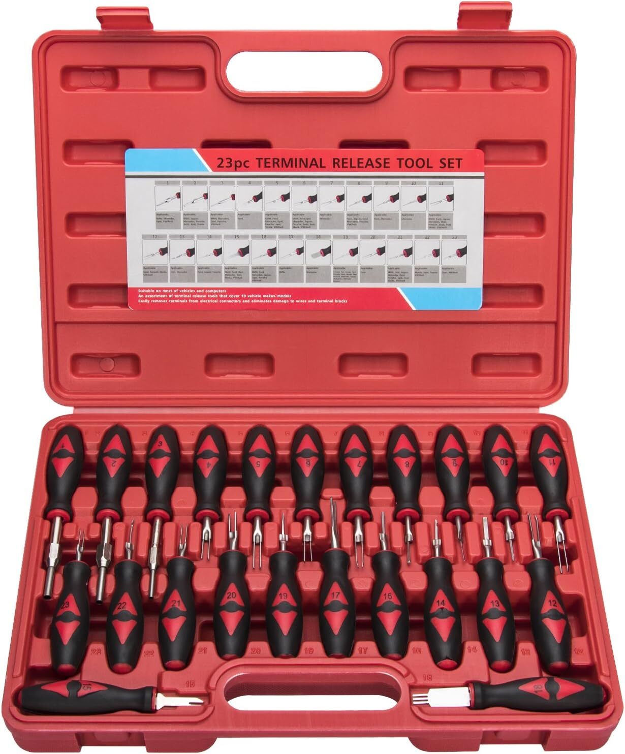 23PCS/Set Universal Terminal Release Electrical Connector Removal Tool Kit