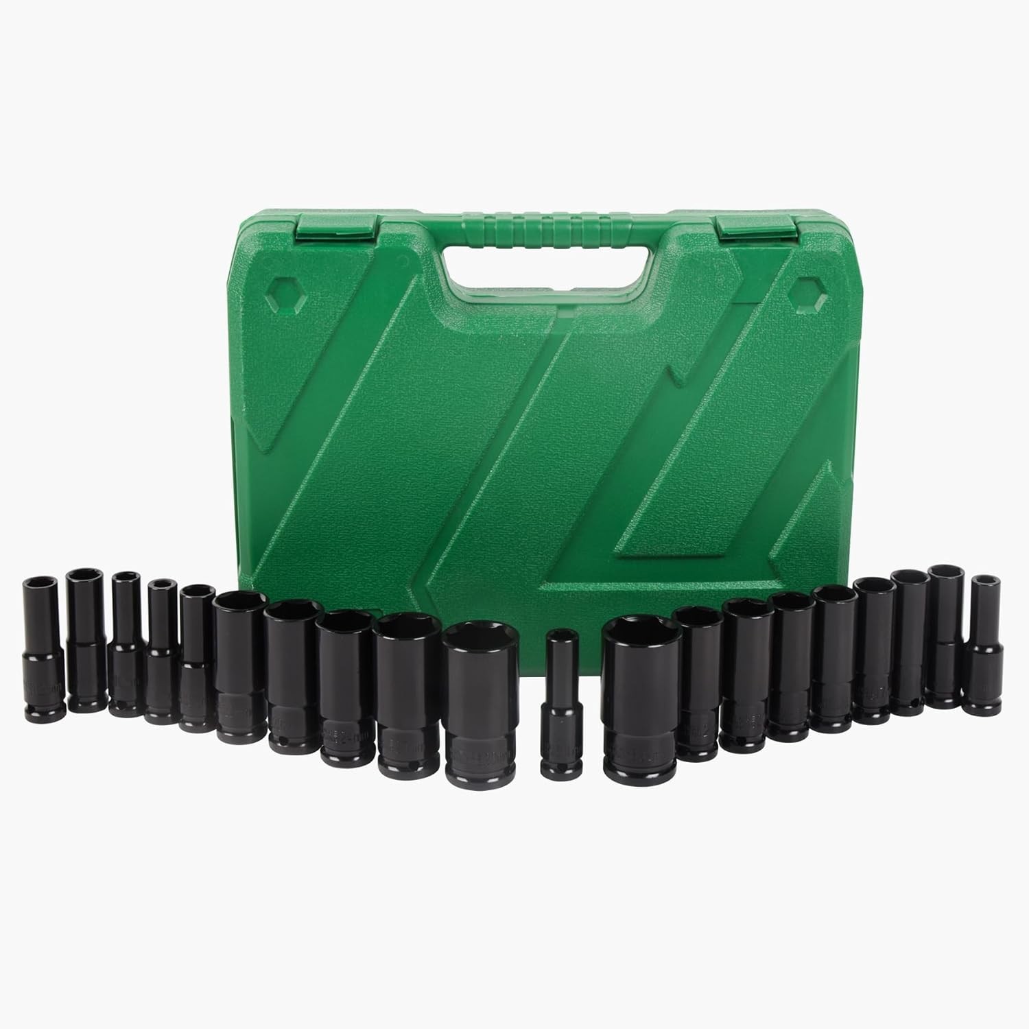 20PCS 1/2»Deep Impact Sockets Set Drive Metric 8mm-32mm Deep 6-Point Set w/case