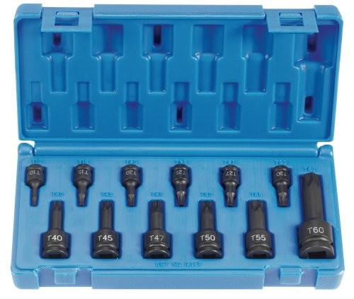 Grey Pneumatic 1234T 12 Piece 1/4″, 3/8″ And 1/2″ Drive Internal Star Socket Set