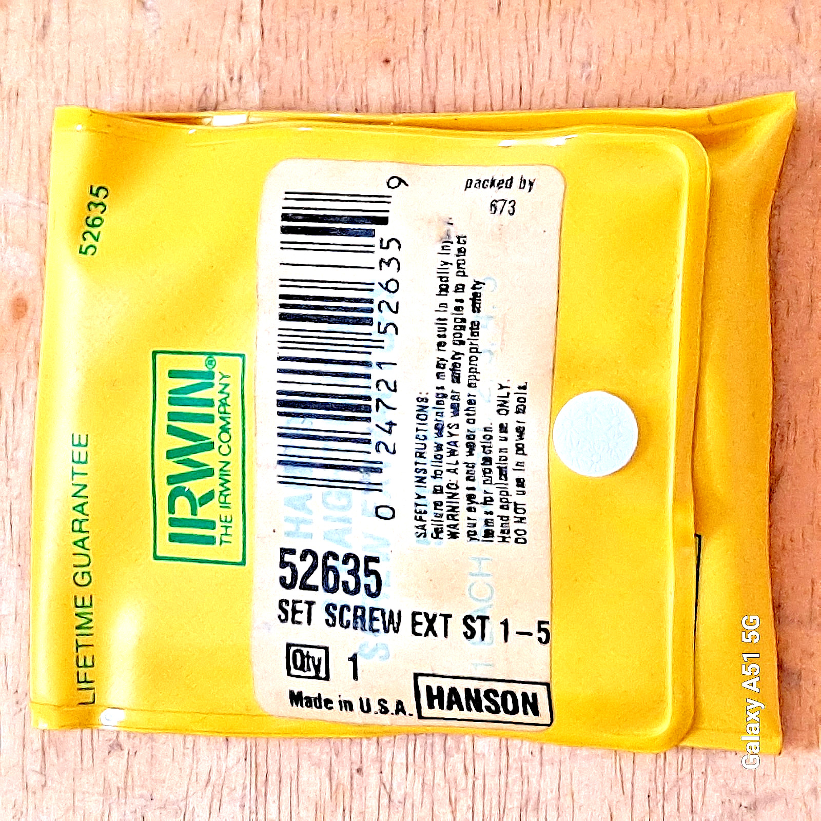 Irwin 52635 Hanson 5pc Straight Flute Screw Extractor Set NEW FREE SHIPPING