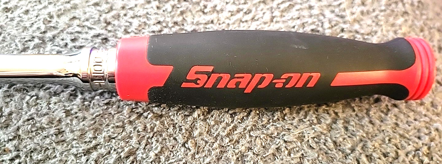 New Snap-on™ 3/8″ Drive Cynergy™ Red Hard Grip Long Handle Ratchet FHLD100