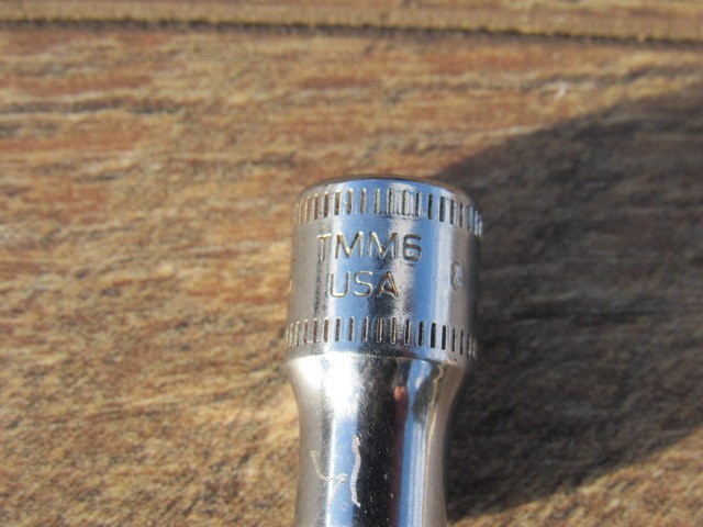 SNAP ON 6MM TMM6 1/4″ DRIVE METRIC 6 PT SHALLOW CHROME SOCKET 6 MM TMM ID MARK