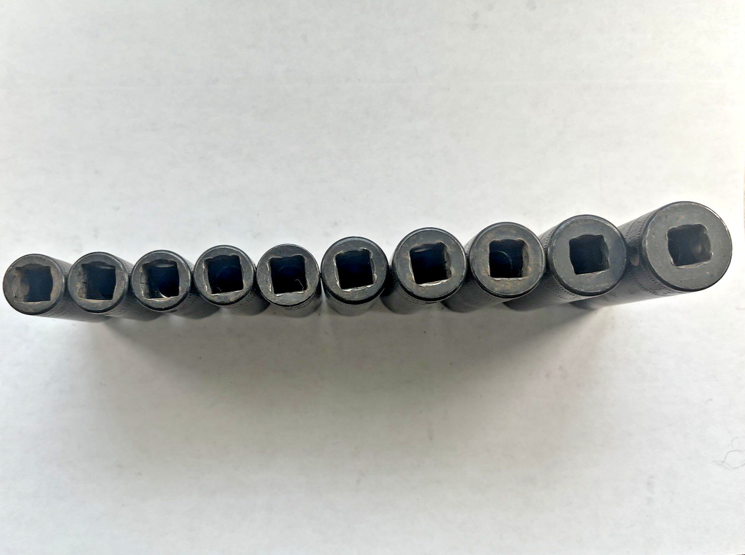 Snap-on SIMFM 3/8” Drive 8mm-17mm Metric Deep Impact Socket Set 10pc 6pt USA