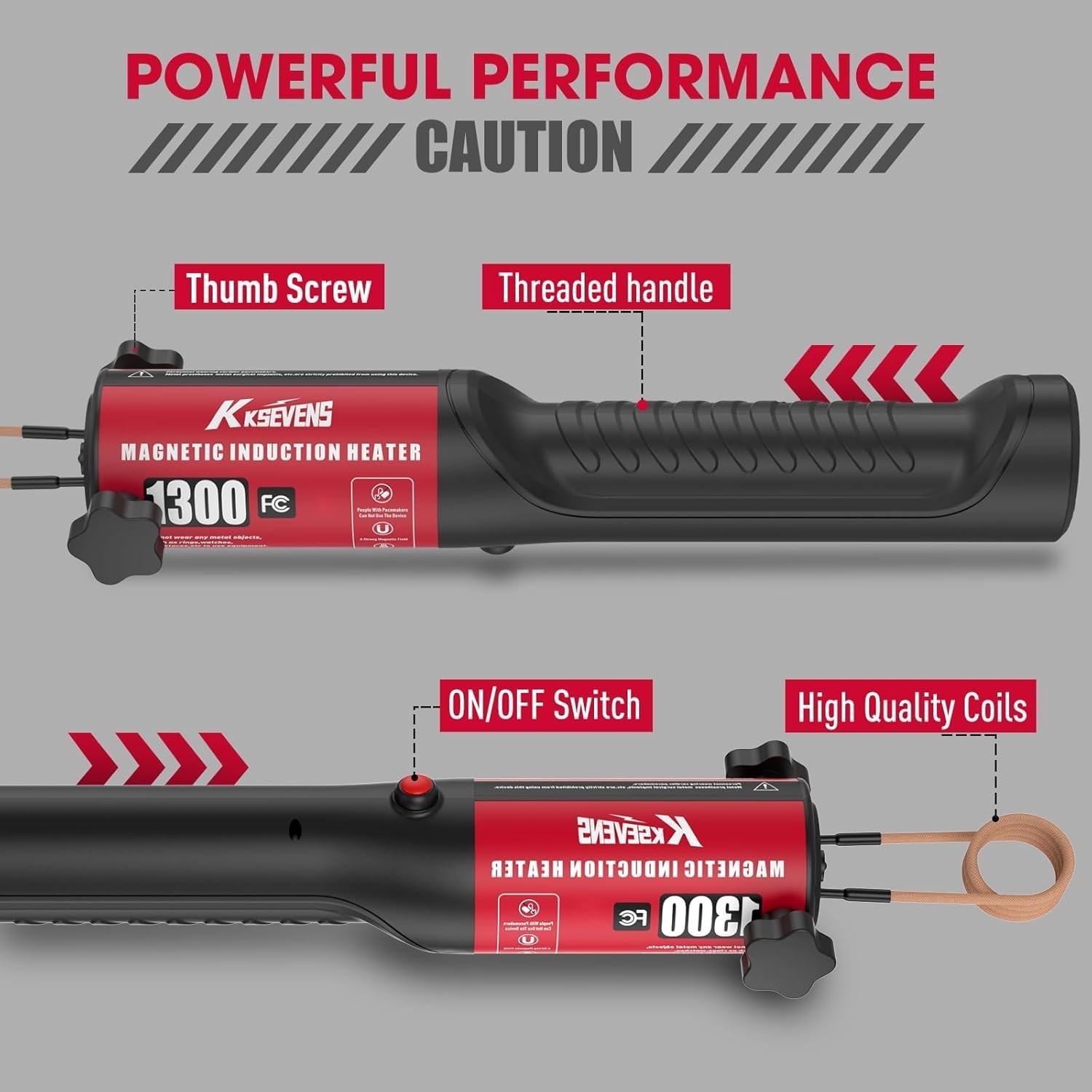 Efficient 1300W Induction Heater with Ergonomic Handle – Rusted Screw Solution