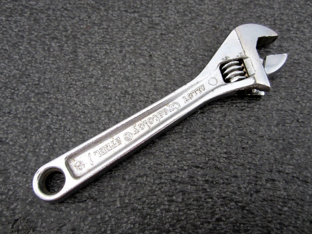 Vintage Crescent 4″ Adjustable Wrench Crestoloy Made in USA