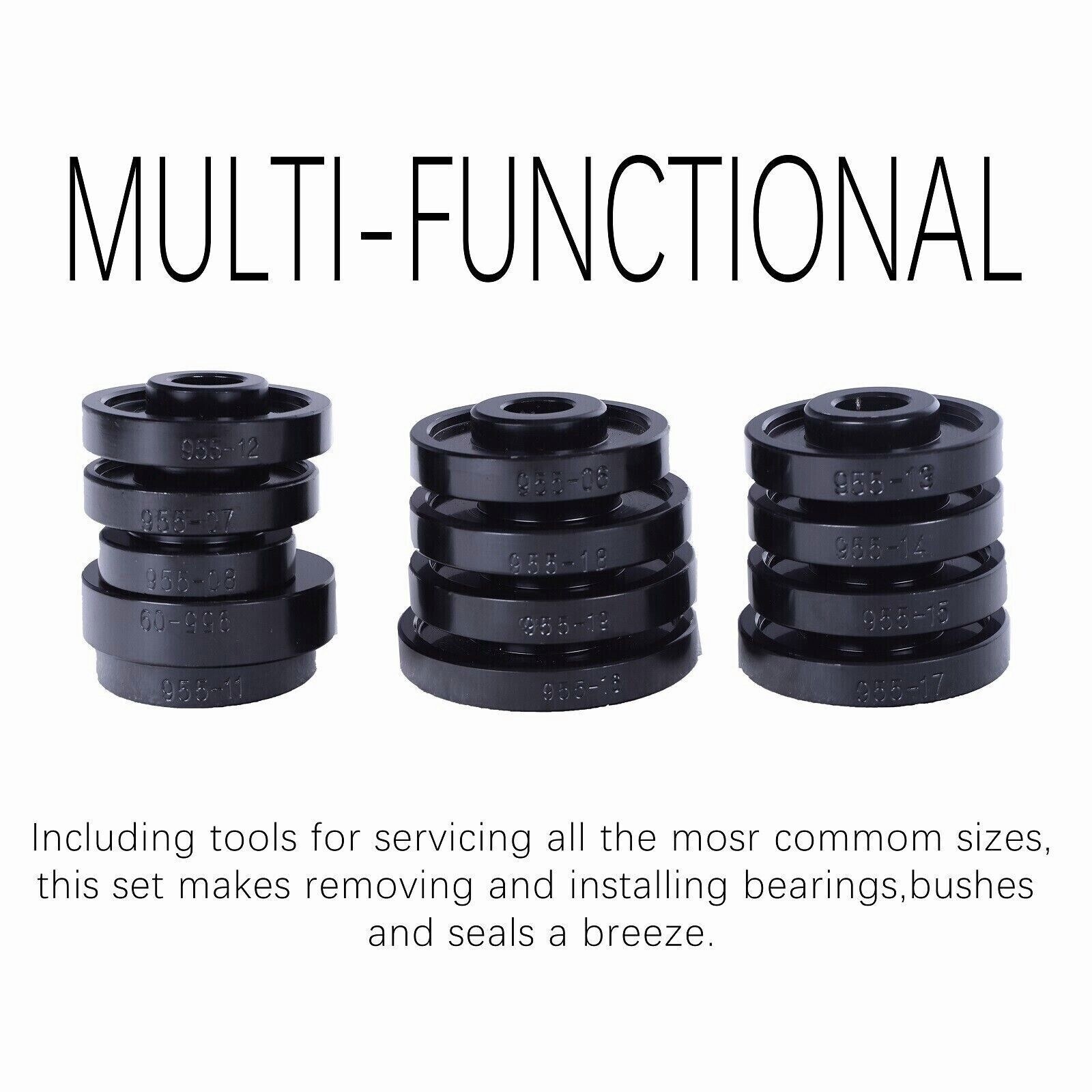 23pcs Front Wheel Bearing Press Kit Removal Adapter Puller Pulley Tool Case