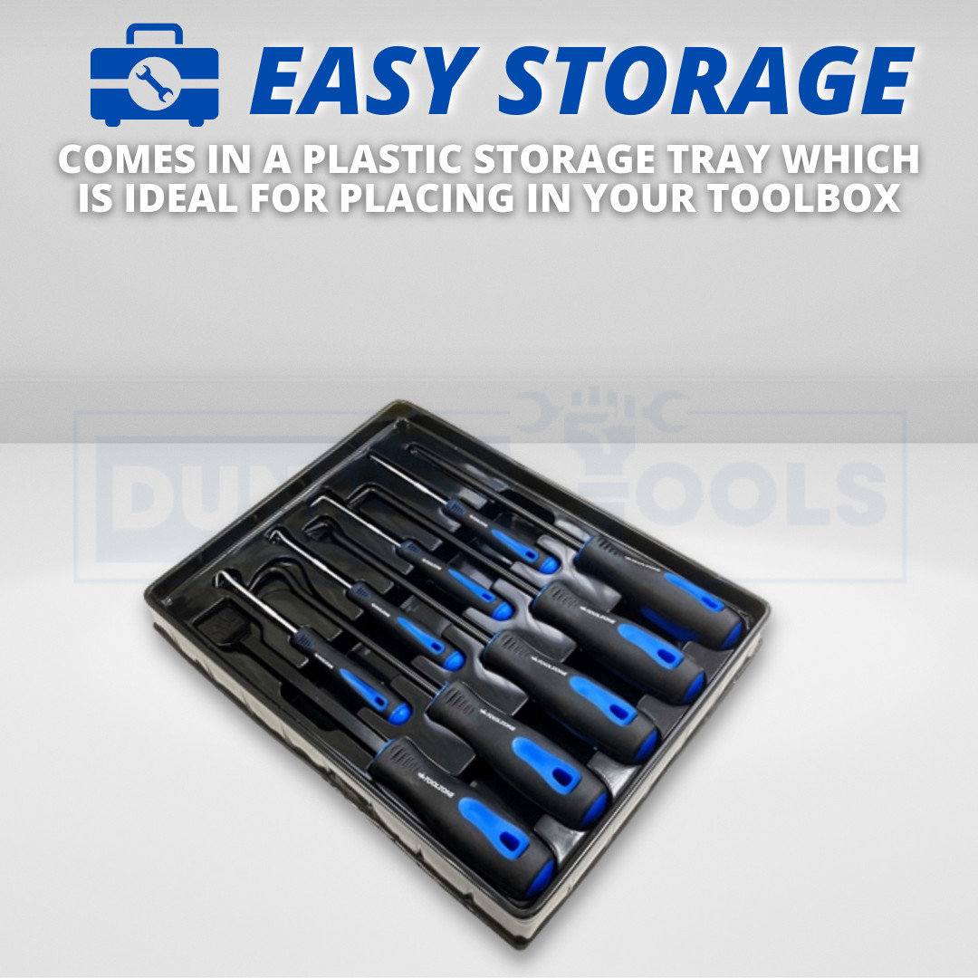 Pick and Hook Set 9pc Gasket Scraper Hose Removal Pry Pullers Garage Tool Set