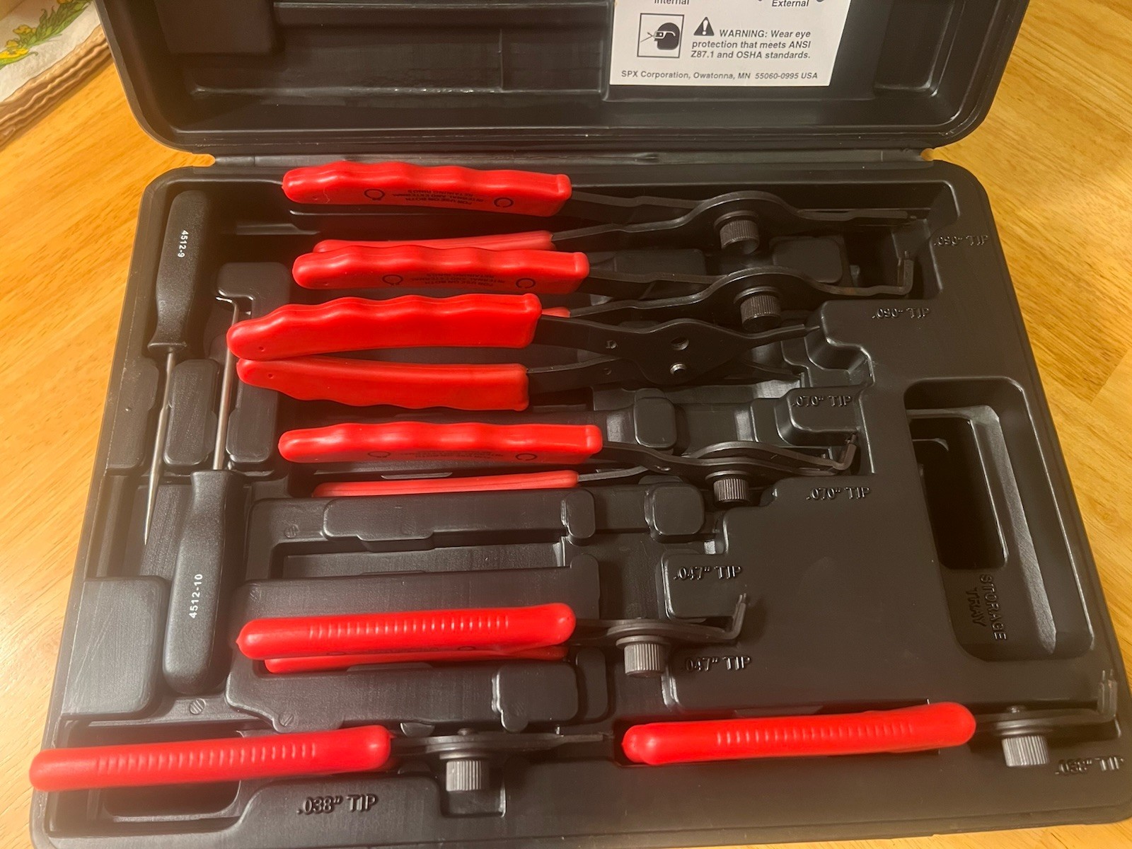 OTC Stinger Internal & External Snap Ring Pliers 7 Piece Set 4512 Missing one!