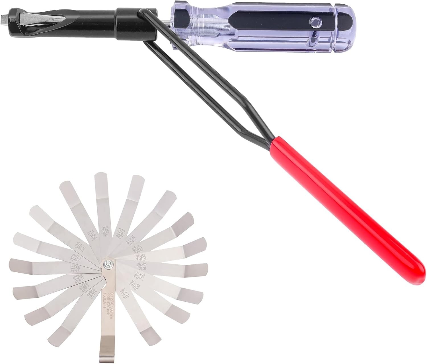 Valve Lash Adjustment Tool, with Angled Feeler Gauge，Jam Nut Valve Adjustment To