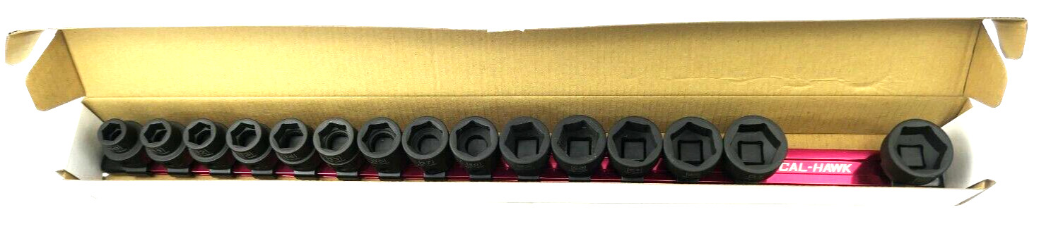 15 Pc 1/2″ Drive Nano OR low profile Impact socket set METRIC