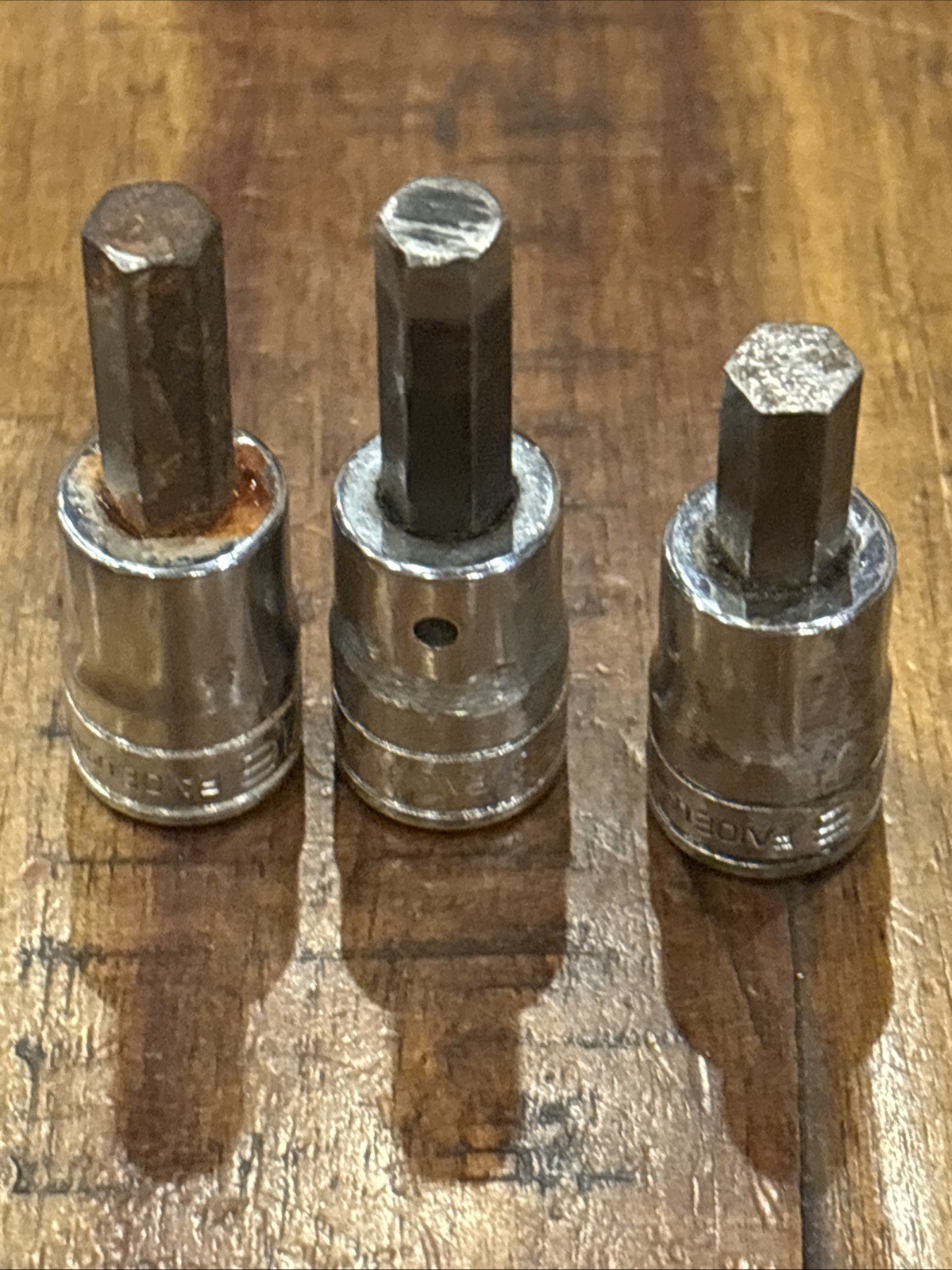 Snap-on Tools 5/16” 3pc Hex Allen Sockets 3/8” Drive FA10E FA10B USA SAE
