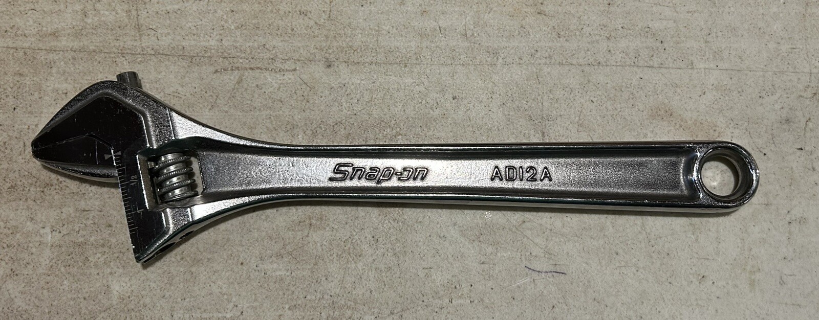 Snap-On Tools Chrome 12″/300mm Adjustable Wrench AD12A