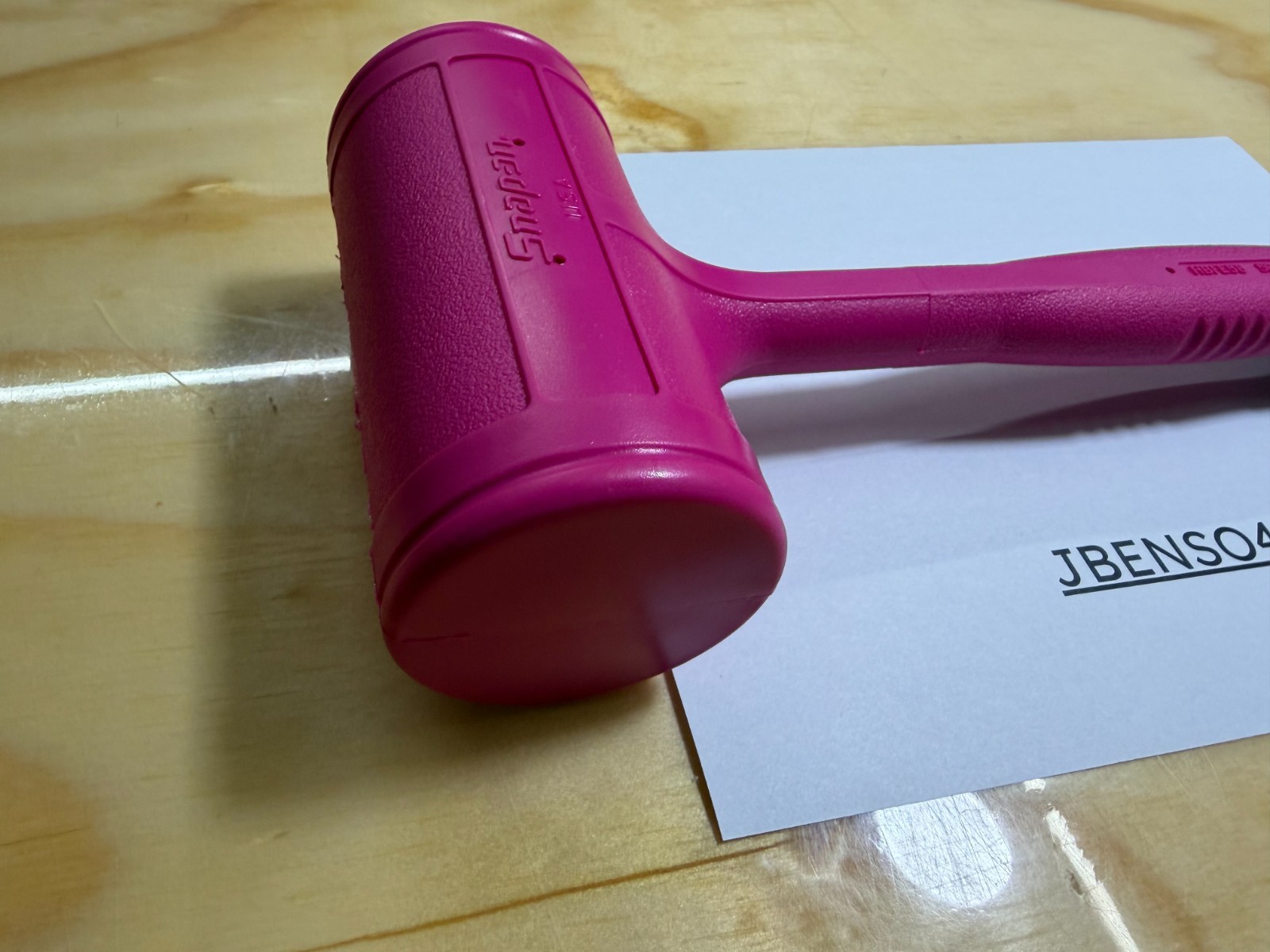 Snap-on Tools NEW ELECTRIC PINK 56oz / 1550g Soft Face Dead Blow Hammer HBFE56EP