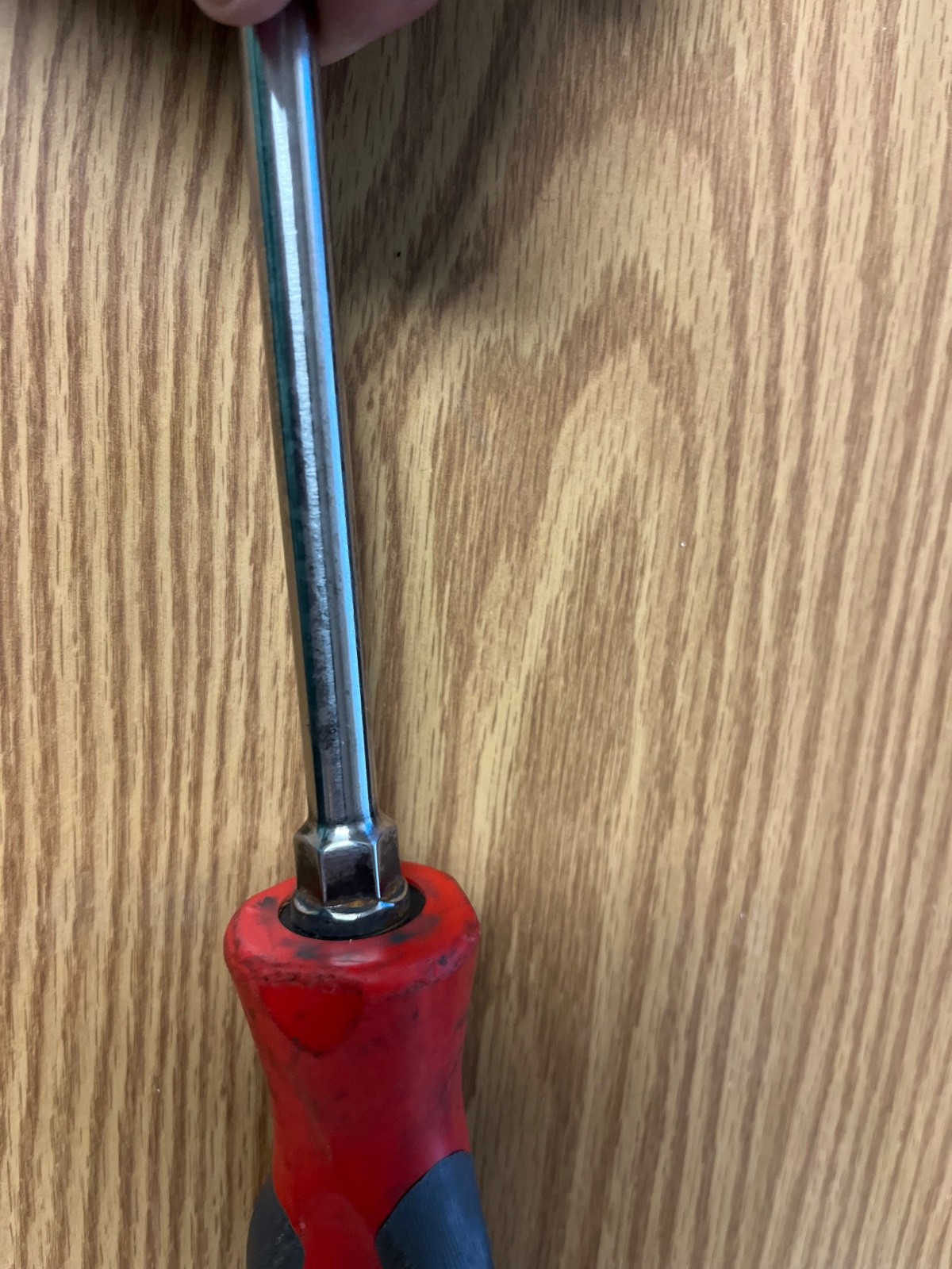 SNAP ON GSHD8 3/8 FLAT BLADE SCREWDRIVER 13.5″ LONG RED/GRAY HANDLE – LOT#6