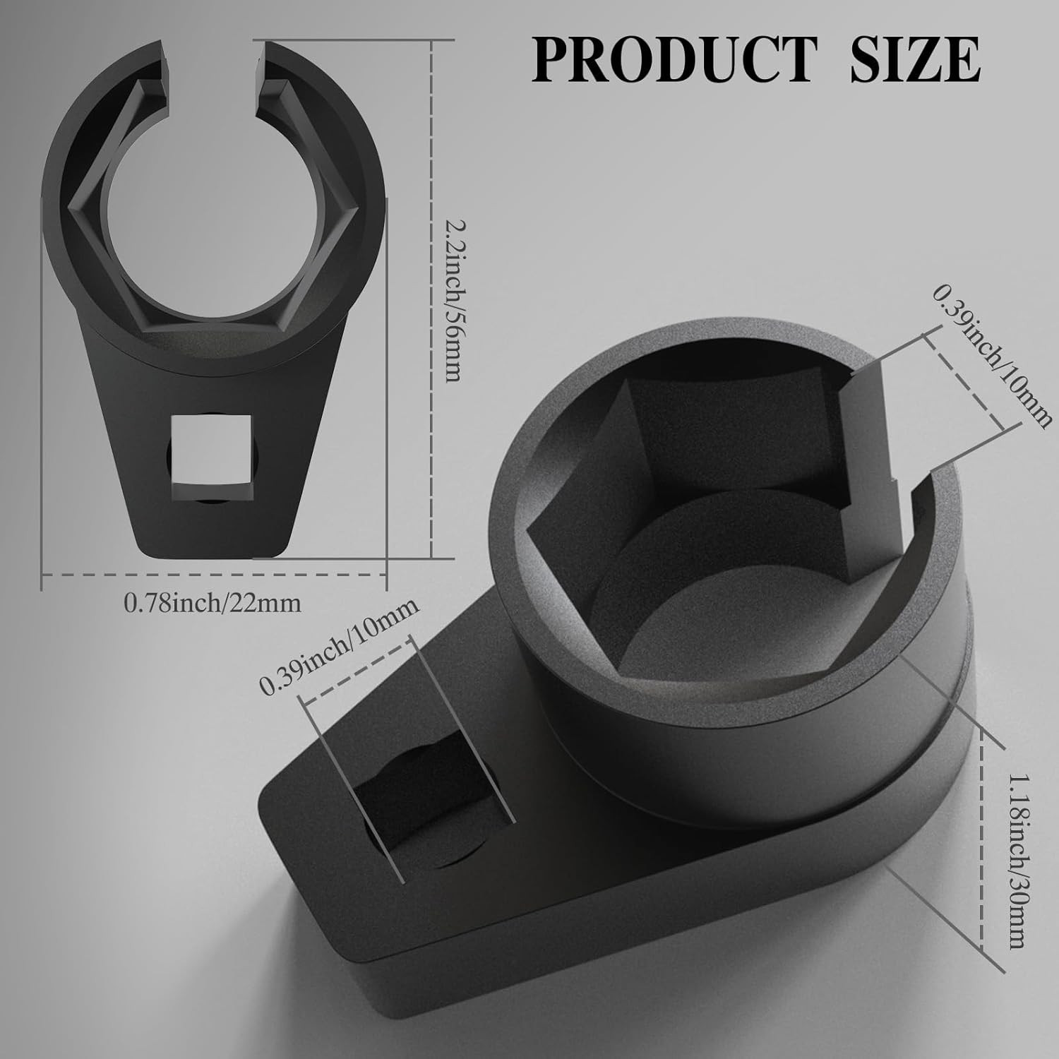 3/8 Drive O2 Sensor Socket 22mm 7/8 Oxygen Removal Tool Steel