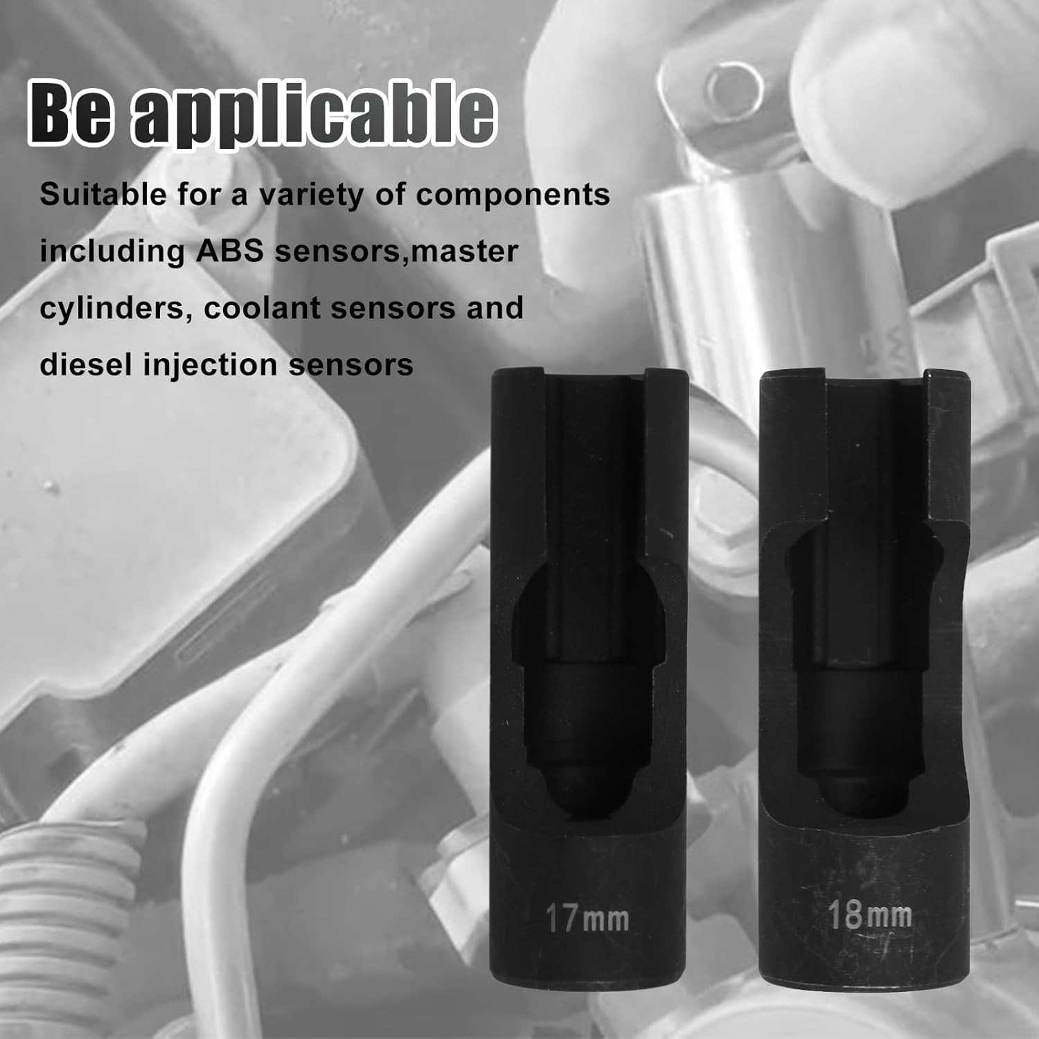 RULLINE 10pcs Upgraded Steel Flare Nut Socket Set for Automotive and