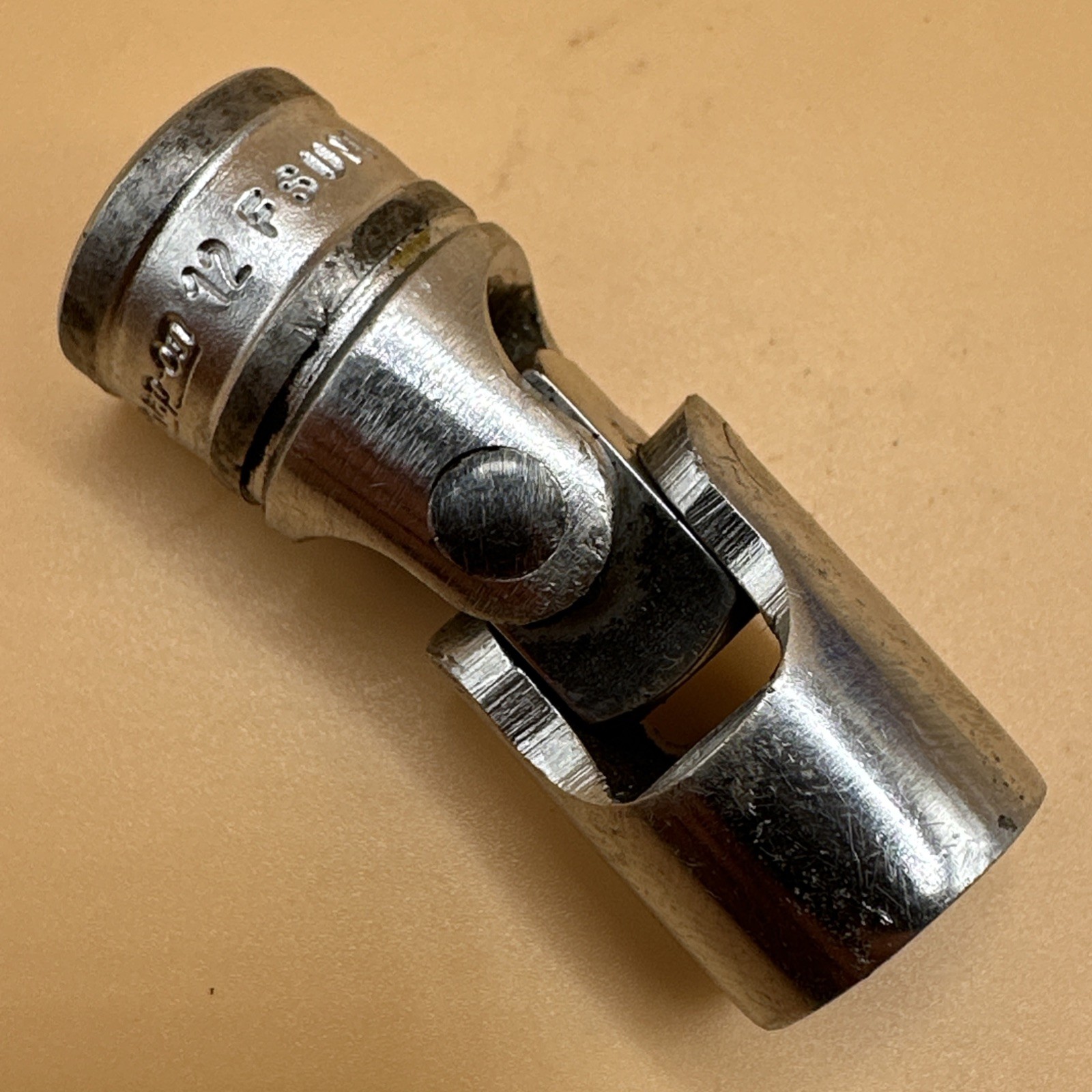 Vintage Snap On 12mm 6 Point Swivel Socket 3/8” Drive FSUM12