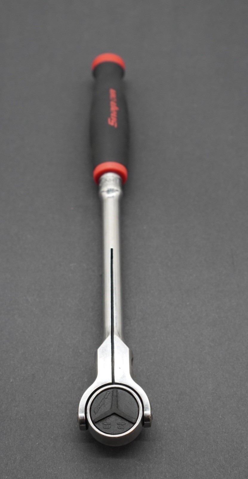 Snap On Ratchet 3/8” Drive Round Head Swivel Soft Grip Handle ( Red ) FHNF100