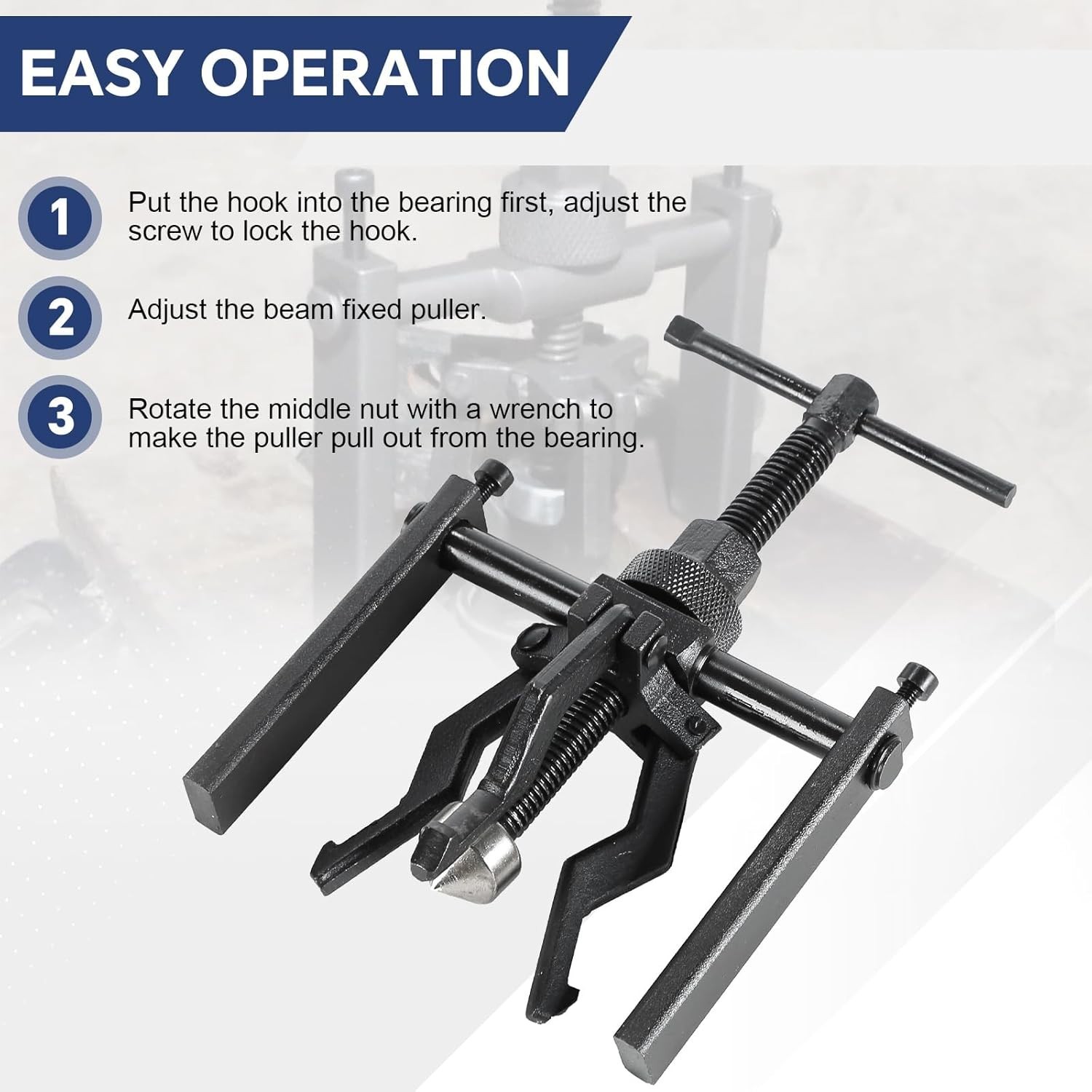Corrosion-Resistant 3 Jaw Bearing Puller Set – Ideal for Multiple Applications