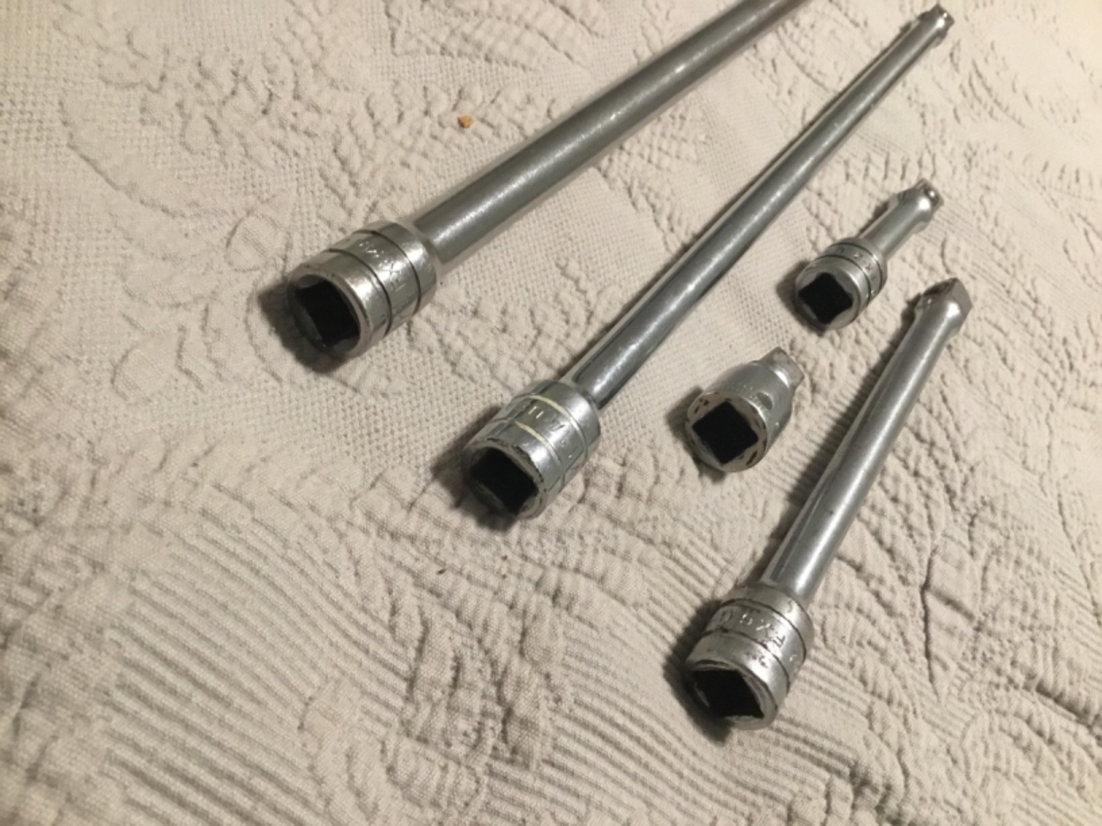 Snap-On 3/8 Drive Chrome Extension Set 5 pc set 1” , 2” ,6 “ ,11” , 24” long