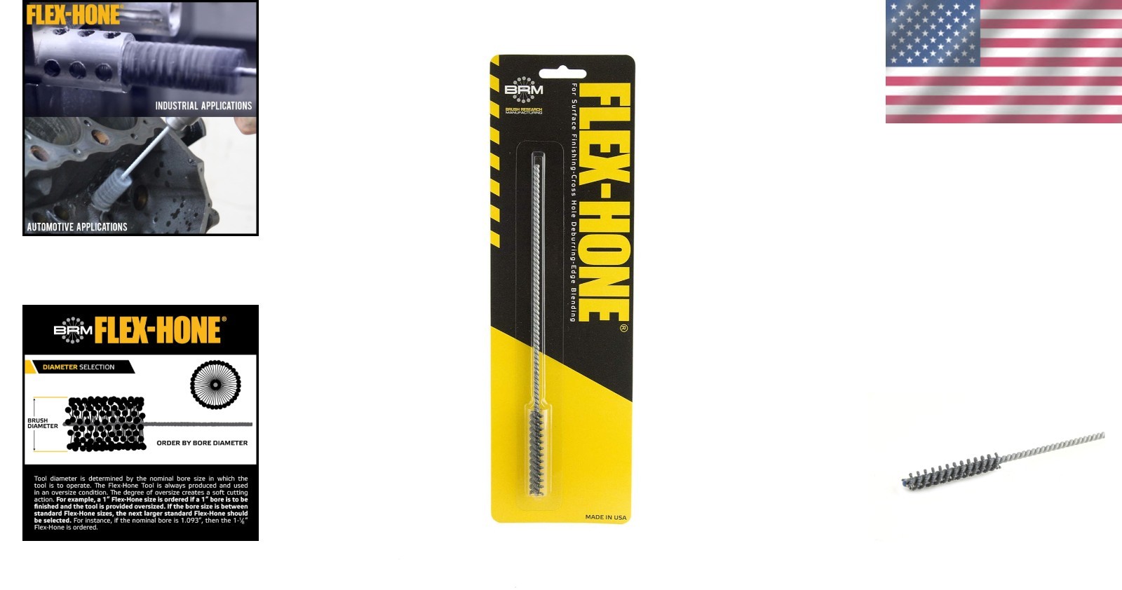 Brush Research 0.276″ 240 Grit Silicon Carbide Flex-Hone for Superior Finishing